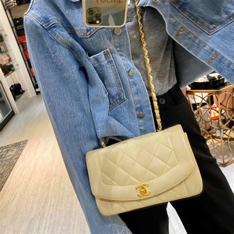 chanel diana ebay|Chanel diana bag beige.